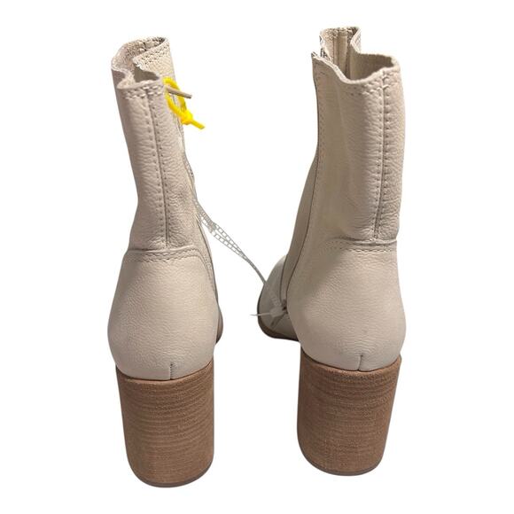 NWOB Gianni Bini Sz 9.5m Darnold Nubuck Block Heel Booties Pointed Toe Leather - Picture 5 of 9